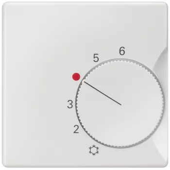 Placa de cobertura para termostato de ambiente Siemens DELTA i-system 5TC9221, branco titânio