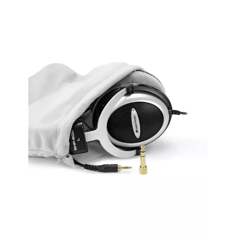 Omnitronic 14000329 Auscultadores com arco de cabeça para chamadas e música preto prateado