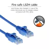 ACT azul 3 metros LSZH U/UTP CAT6 cabo de rede slimline para datacenter com fichas RJ45