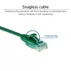 ACT verde 1 m LSZH U/UTP CAT6 cabo de rede slimline para datacenter snagless com fichas RJ45