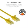 ACT amarelo 5 metros LSZH U/UTP CAT6 cabo de rede slimline para datacenter com fichas RJ45