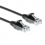 ACT preto 1 metro LSZH U/UTP CAT6 cabo de rede slimline para datacenter snagless com fichas RJ45