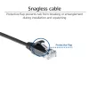 ACT preto 3 metros LSZH U/UTP CAT6 cabo de rede slimline para datacenter, snagless com fichas RJ45