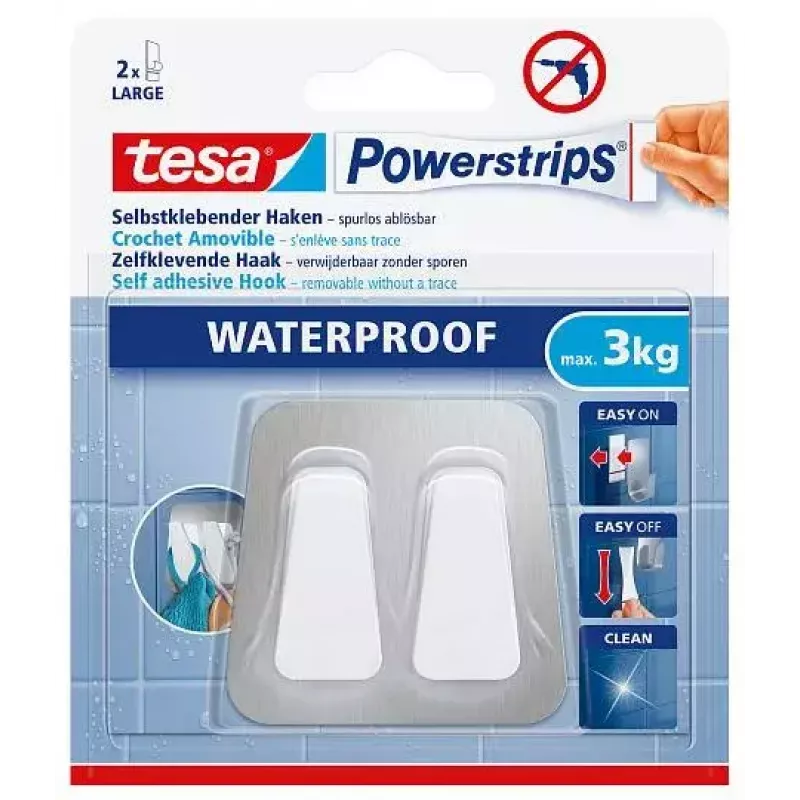 Cabide de toalhas TESA 59785-00000 interior aço inoxidável branco