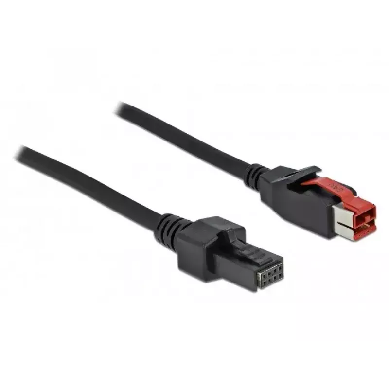 Cabo PoweredUSB DeLOCK 85953 24 V 2x4 pinos 4 m para impressoras POS