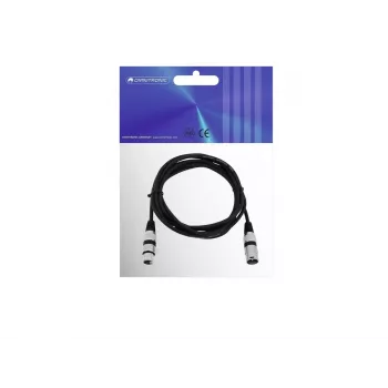 Cabo de áudio XLR 3 pinos Omnitronic 3022047N 3 m preto