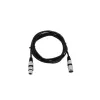 Cabo de áudio XLR 3 pinos Omnitronic 3022047N 3 m preto