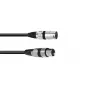 Cabo de áudio XLR 3 pinos Omnitronic 3022047N 3 m preto