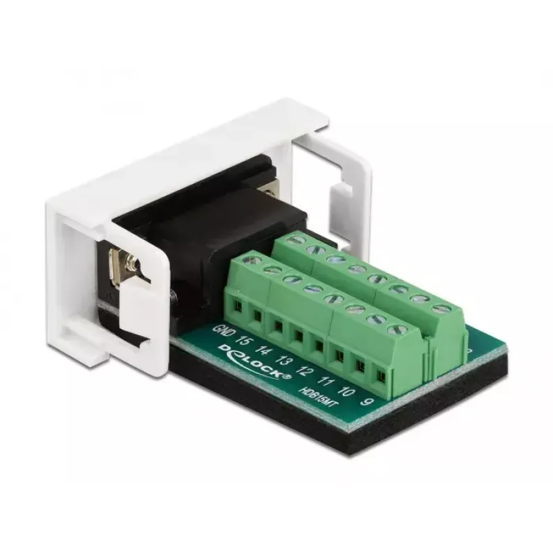 Ficha VGA para módulo de blocos de terminais DeLOCK Easy 45