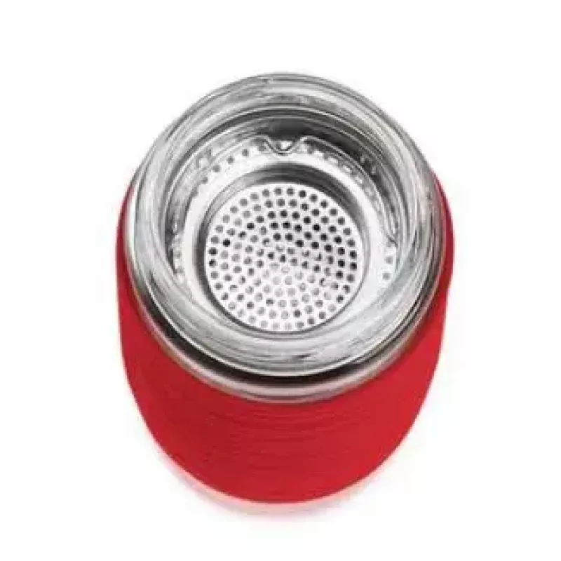 Emsa TEA MUG caneca isotérmica com filtro 2 em 1, 420 ml, vermelho