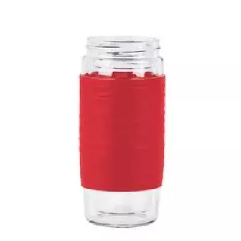 Emsa TEA MUG caneca isotérmica com filtro 2 em 1, 420 ml, vermelho