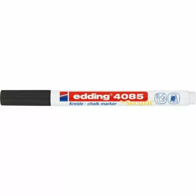 Marcador de giz Edding 4085 ponta bullet preto 1 unid.