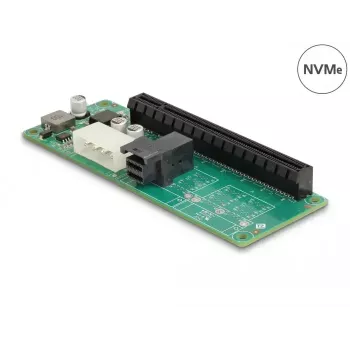 Conversor DeLOCK 1 x SFF-8643 para interface host PCIe x16 interface de saída PCIe SFF-8643
