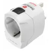 Adaptador de viagem universal Hama World Travel Pro tipo F branco
