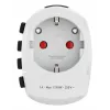 Adaptador de viagem universal Hama World Travel Pro tipo F branco