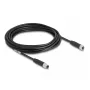 Cabo DeLOCK M8 de 3 polos codificado A ficha para conector fêmea PUR TPU 5 m