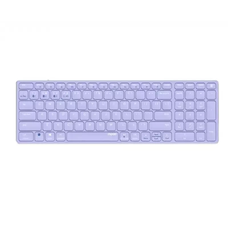 Teclado sem fios Rapoo E9700M QWERTZ alemão lilás RF Bluetooth