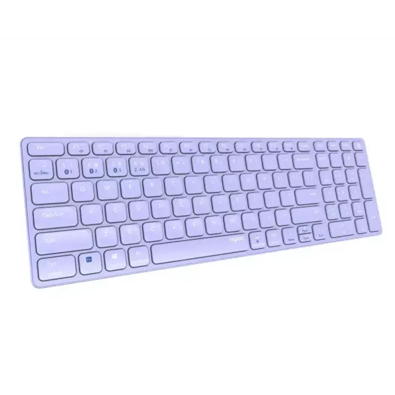 Teclado sem fios Rapoo E9700M QWERTZ alemão lilás RF Bluetooth