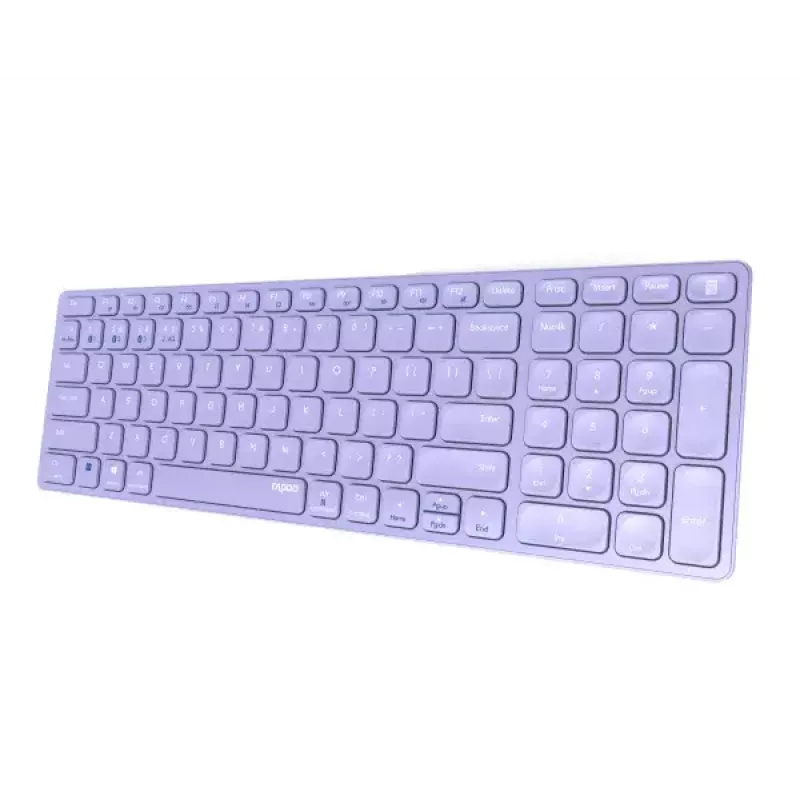 Teclado sem fios Rapoo E9700M QWERTZ alemão lilás RF Bluetooth