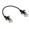 Cabo de patch slimline para centro de dados ACT preto 0,15 metros LSZH U/FTP CAT6A sem patilhas com fichas RJ45