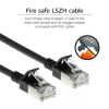 Cabo de patch slimline para centro de dados ACT preto 0,15 metros LSZH U/FTP CAT6A sem patilhas com fichas RJ45