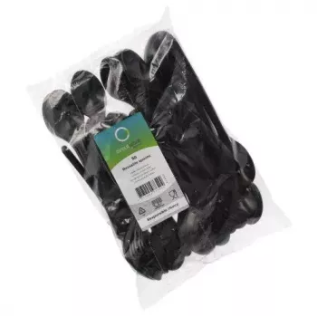 Colher de sopa descartável Papstar 96437 polipropileno preto 50 unid.