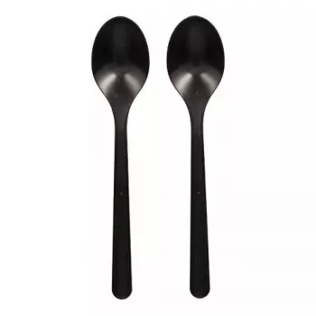 Colher de sopa descartável Papstar 96437 polipropileno preto 50 unid.