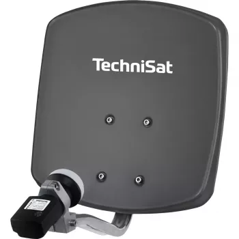 Antena parabólica TechniSat DIGIDISH 33 com Satfinder LNB V/H, cinzento ardósia
