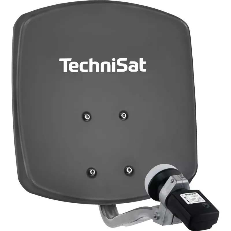 TechniSat DIGIDISH 33 antena parabólica com Satfinder V/H-LNB, cinzento ardósia