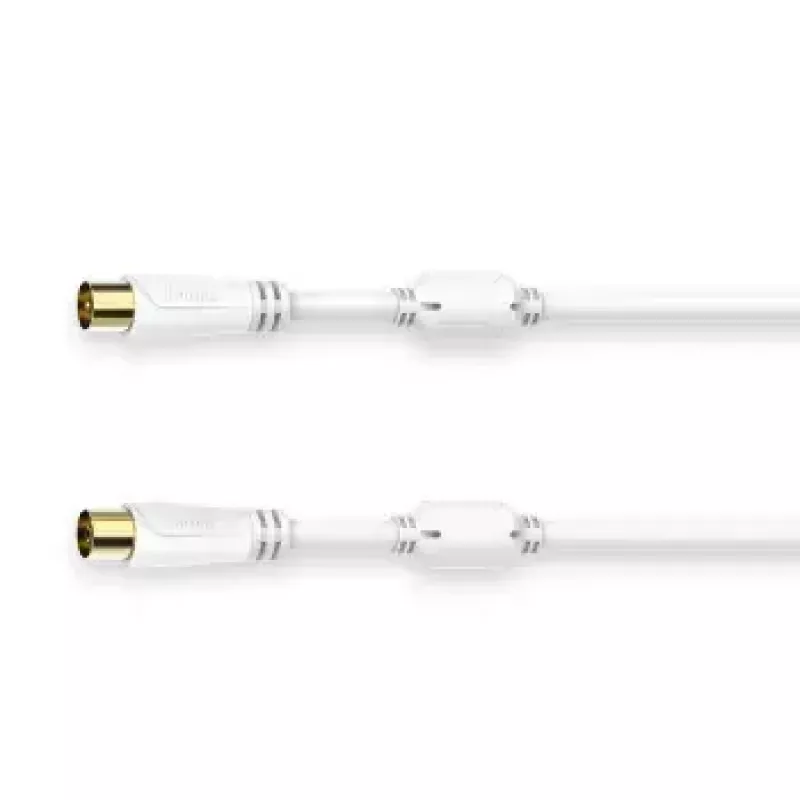 Cabo coaxial Hama 00205247 3 m branco ficha coaxial