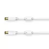Cabo coaxial Hama 00205246 1,5 m branco ficha coaxial