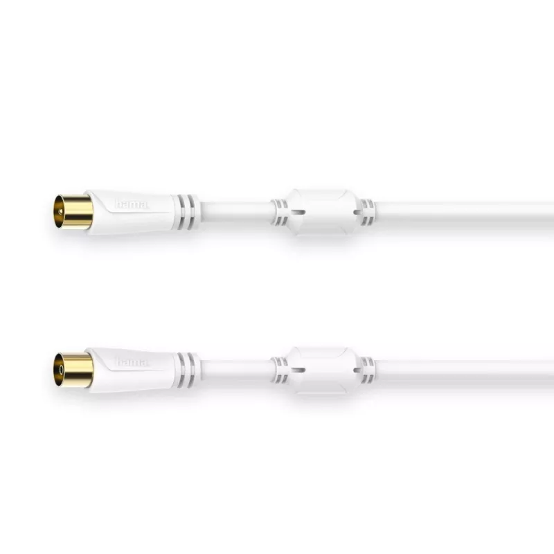 Cabo coaxial Hama 00205246 1,5 m branco ficha coaxial