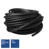 ACT 20 mm espiral para cabos, comprimento 30 metros, gestão de cabos, preto, policloreto de vinilo (PVC)