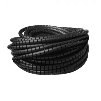 ACT 25 mm espiral para cabos, 20 metros de comprimento, gestão de cabos, preto, policloreto de vinilo (PVC)