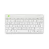 Teclado ergonómico R-Go Tools R-Go Compact Break, teclado compacto com software de pausas, QWERTY (UK), Bluetooth, branco