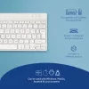 Teclado ergonómico R-Go Tools R-Go Compact Break, teclado compacto com software de pausas, QWERTY (UK), Bluetooth, branco