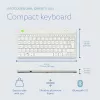 Teclado ergonómico R-Go Tools R-Go Compact Break, teclado compacto com software de pausas, QWERTY (UK), Bluetooth, branco