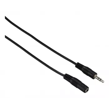 Cabo de áudio Hama 00182071 5 m ficha jack 3,5 mm macho para fêmea preto