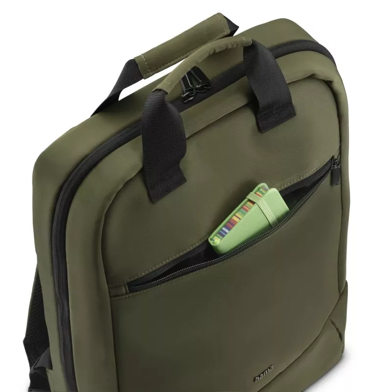 Mochila Hama 00222054 preto, verde-azeitona poliéster reciclado