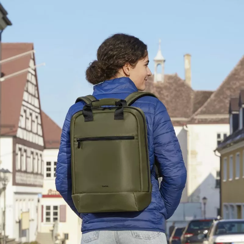 Mochila Hama 00222054 preto, verde-azeitona poliéster reciclado