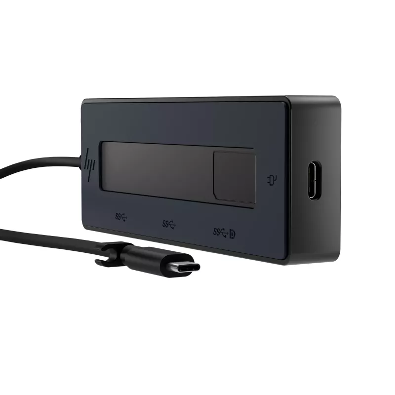 Hub multiporta HP 4K USB-C, USB Type-C, USB Type-C, 10000 Mbit/s, 3840 x 2160, preto, 65 W