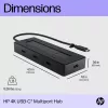 Hub multiporta HP 4K USB-C, USB Type-C, USB Type-C, 10000 Mbit/s, 3840 x 2160, preto, 65 W