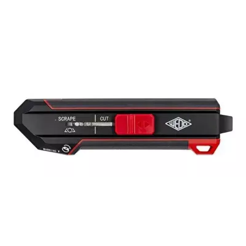 WEDO 78822 Premium x-ato-raspador com função de rotação da lâmina, preto/vermelho