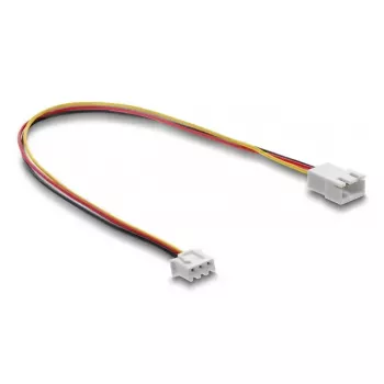 DeLOCK 90867 cabo de extensão para ventoinha JST 3 pinos, macho para fêmea, comprimento do conector 7 mm, 30 cm