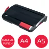 Encadernadora manual de pente GBC CombBind® CB12, encadernadora de pente, manual, 165 folhas, preto, vermelho