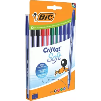 Esferográfica de tampa BIC 516359 cores sortidas 10 unidades
