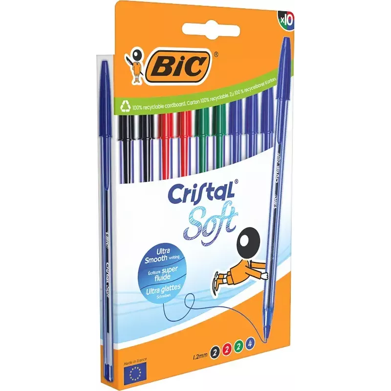 Esferográfica de tampa BIC 516359 cores sortidas 10 unidades