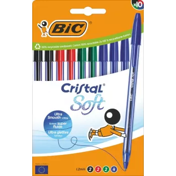 Esferográfica de tampa BIC 516359 cores sortidas 10 unidades
