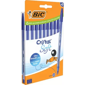 Esferográfica de tampa BIC 516357 azul transparente 10 unidades