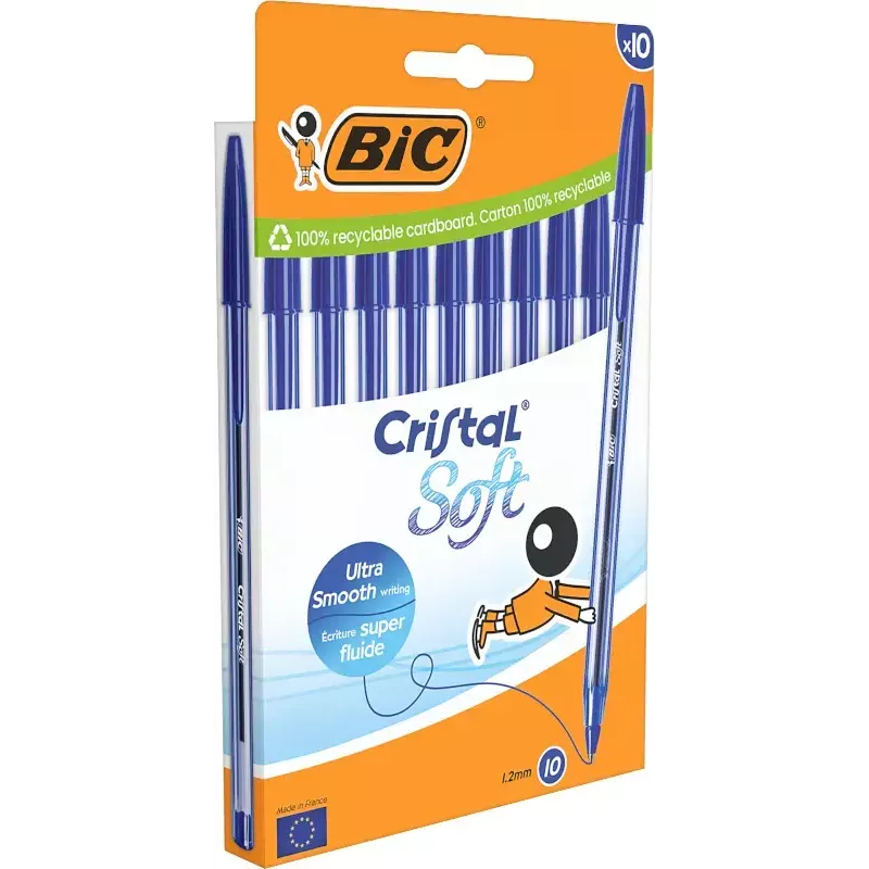 Esferográfica de tampa BIC 516357 azul transparente 10 unidades